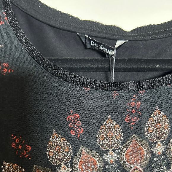 DESIGUAL NWT $65 Bryoni Short Sleeve Embellished Top Size S (US XS) - Picture 5 of 10